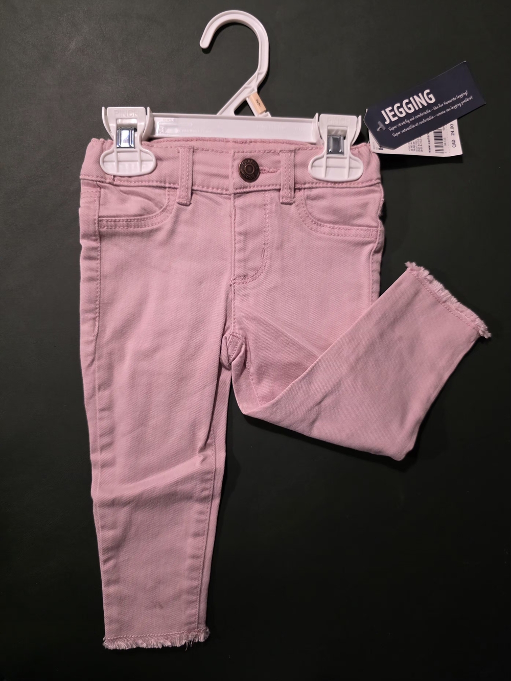 OshKosh B'gosh Light Pink Toddler Jeggings with Frayed Hem